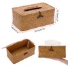 BTSKY Household Rectangular Seagrass Facial Tissue Box - Decorative Woven