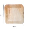 DeinPack 25 Palm Leaf Plates Square 24 x 24 x