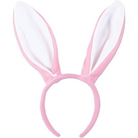 Beistle Soft-Touch Bunny Ears Pink & White