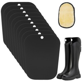 alwaiiz Pack of 10 Boot Stretchers, Plastic Boot Stretchers, Riding Boots with Plush Shoe Shine Gloves, Boot Shaper for Men and Women