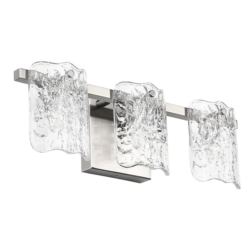 Osimir 3-Light Bathroom Vanity Light, Brushed Nickel Bathroom Light Fixture