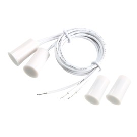 Sourcingmap N.C. Recessed Wired Security Window Door Contact Sensor Alarm Magnetic Reed Switch White RC-33 2pcs
