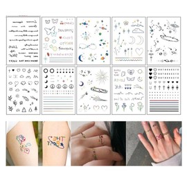 Mini Tattoo Sticker Lettering Cute Finger Ankle Point Tattoo Event Cute Disposable Girl Letter Tattoo Character, 10 Pieces, Pinker Mini Tattoo A / 미니 타투스티커 레터링 귀여운 손가락 발목 포인트 타투 행사 귀여운 일회용 소녀 글자 문신 캐릭터, 10개, 핑커미니타투A