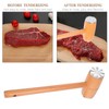 Ciieeo Wooden Meat Tenderizer Hammer Steak Mallet for Burger Smasher