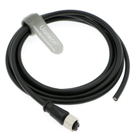 Uonecn M12 Female 4 Pin A-Code Sensor Connector PVC Aviation Electrical Cable 2 m