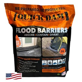 Quick Dam QD65-2 Flood Barriers, 6-Inch x 5-Feet, 2-Pack
