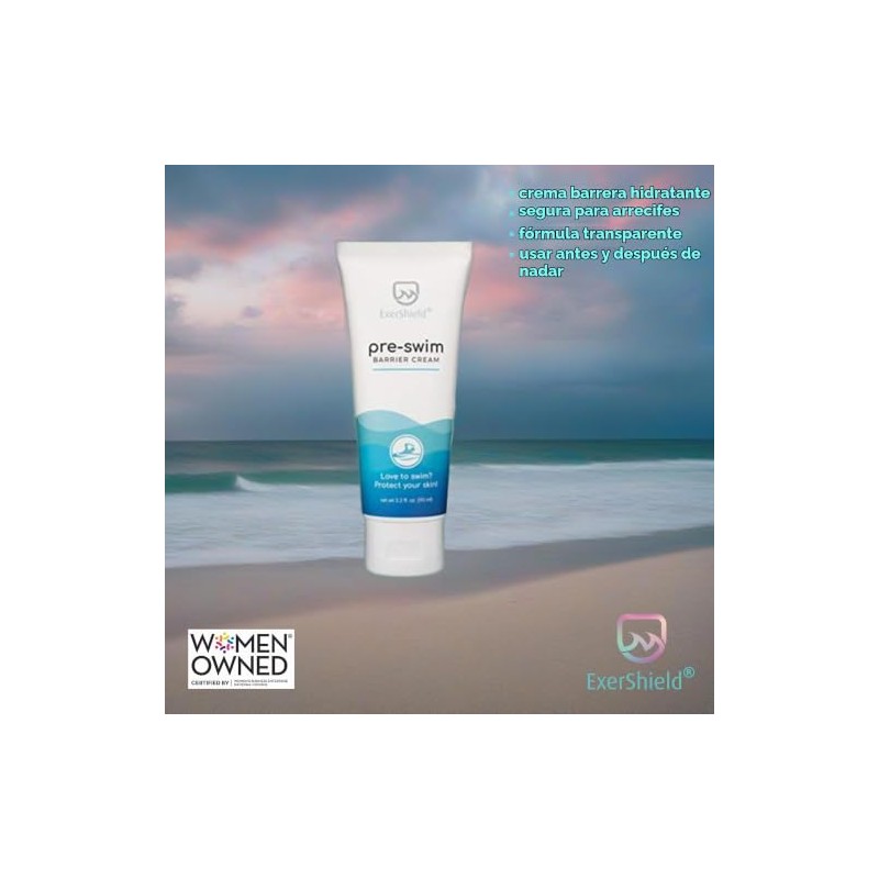 Exershield- Loción pre-natación: crema protectora para nadadores: protege la piel