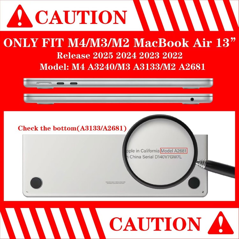 Funut for MacBook Air 13 inch Case M5 M4 M3
