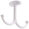 Hardware Essentials 852303 Under Shelf Coat Hook White -2 Pack
