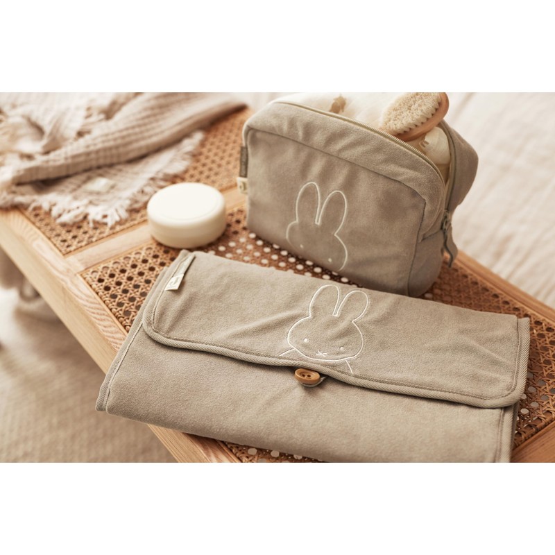 Jollein Frottee Windeltasche - Miffy, Olive Green - Windeletui -