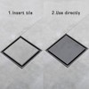 4 inch Brass Square Shower Floor Drain with Tile Insert