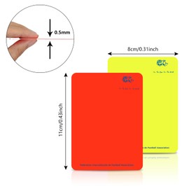 Referee Set, Sports Referee Card Set, Football Referee Cards, Referee Whistle Set, with Yellow & Red Card, Whistle String, for Football Game, School Sports