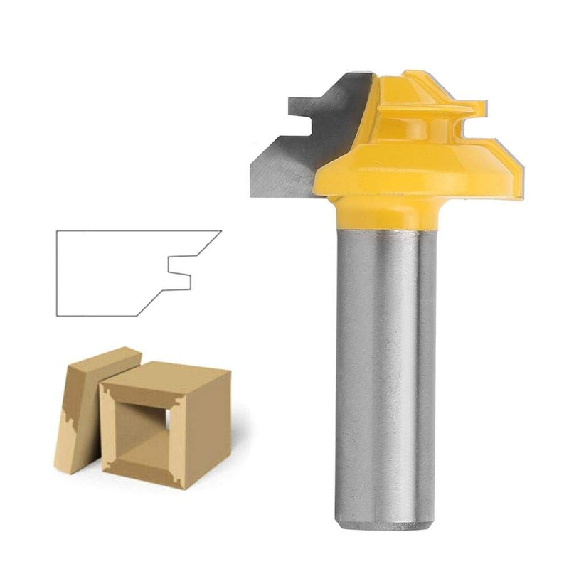45 Degree Mitre Milling Cutter Bit Carbide 1/2 Inch Shank