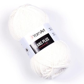 Yarn Art Jeans Plus Yarn, 55% Cotton 45% Polyacrylic, 100 g (3.5 oz), 160 m (174 yds), Yarn Weight: 4 : Worsted-Aran (1)