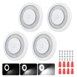 RVZONE RV Boat LED Ceiling Dome Light 12V 600LM RV Puck Light Dimmable Disk Light with Dimmer Switch RV Interior Lighting for RV Boat Camper Trailer Motorhome