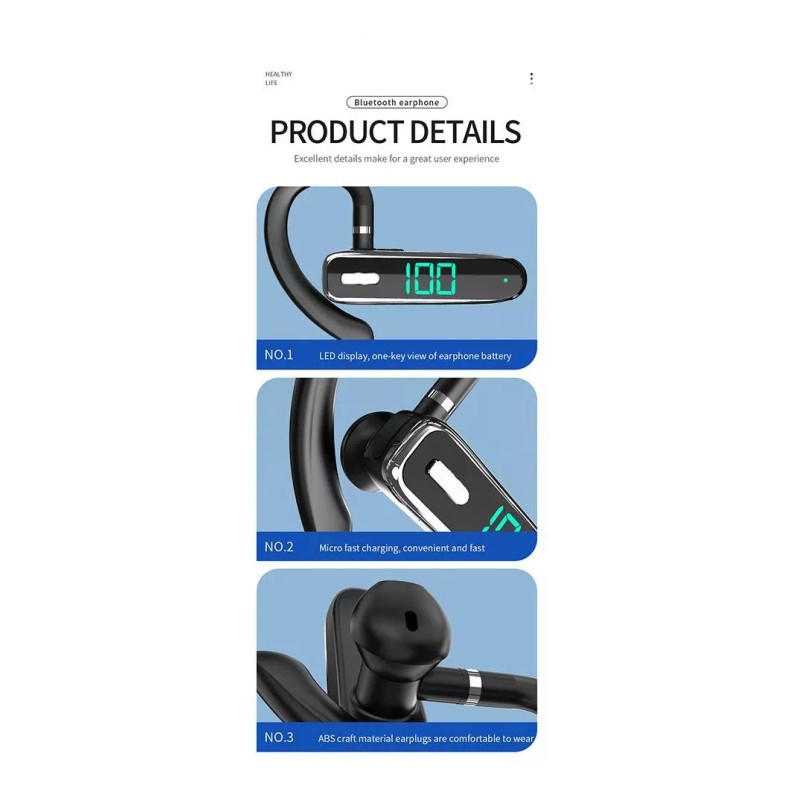 Hele Audifono K50 In Ear Bluetooth 5.3 Música Y Llamadas