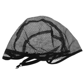 FRCOLOR 2PC Black Mesh Wig Caps Adjustable Stretch Fix Wig Caps for Hair Weaving Lightweight Durable Head Cover for Easy Use and Cleaning