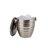 bar@drinkstuff Manhattan Nights Stainless Steel Ribbed Ice Bucket 1.8ltr