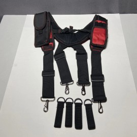 Aisenin Magnetic Suspenders Tool Belt Suspenders Phone Holder Magnetic Wristband