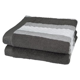Ross Walk Terry Hand Towels Harmony Striped Back, Graphite, Hand Towel 50 x 100 cm