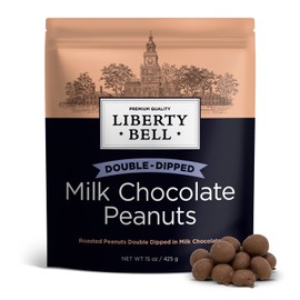 Liberty Bell Milk Chocolate Double Dipped Peanuts Candy, 15 Ounce Bag