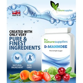 Naturesupplies D-mannose Tablets 30 X 1000mg - Vegan and Vegetarian Friendly