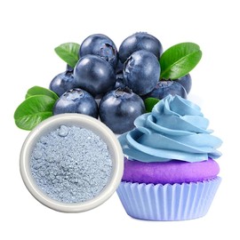 Ultimate Baker Naturally Flavored Blueberry Powdered Sugar (1x4oz), Flavored and Colored Icing & Frosting Sugar for Baking & Dusting Desserts (Blueberry)