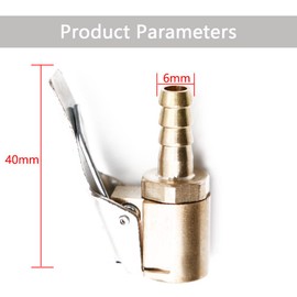 Woetwoat Car valve lever plug, air chuck, brass tyre inflation nipple, valve attachment, moment plug, lever plug, car compressed air valve plug for all tyre valves (Pagoda 6 mm, 2 pieces)