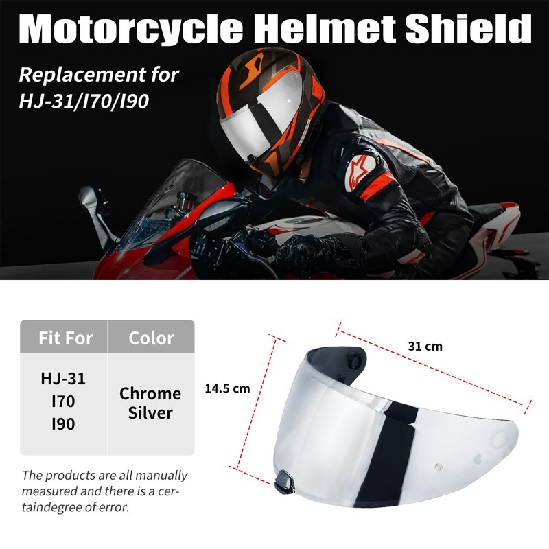 VCOROS I70 Helmet Visor Replacement Face Shield Accessories Compatible With