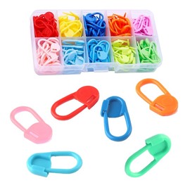 Knitting, Stitch Markers, Stitch Markers, Safety Pins, Rungs, Knitting Supplies, Colorful Storage Case, Convenient to Carry, Set of 120, 10 Colors