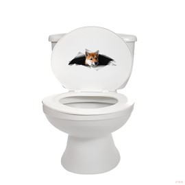 Shiba Inu Car Sticker 15 cm (5.9 Inch) Shiba Inu Car Sticker 3D Ripped Reflective Car Sticker Waterproof Pet Dog Funny Sticker Laptop Bumper Rear Window Decor