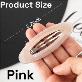 Large Oval Shape Hair Clips for Women, 3.2-inch Metal Resin Hair Barrettes, 10Pc Cute and Fun Hair Barrettes, Simple Cutout Design, Suitable for Women and Girls