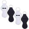 GLEAVI 4Pcs Lipstick case Keychain Lip Gloss Holder Keychain Lip