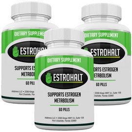 Addrena Estrohalt 3 Pack 180 Tablets- Estrogen Blocker & Aromatase Inhibitor by Addrena