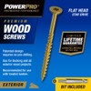 Power Pro Premium Exterior Wood Screws, #9 x 3 Inch