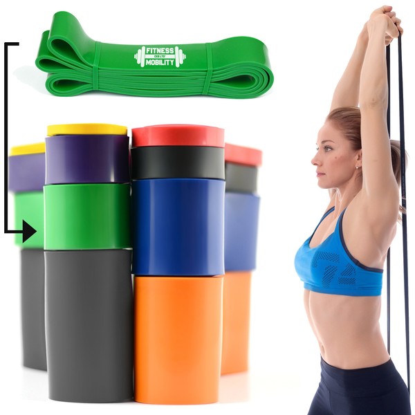 Green 4.5 cm 9-55 kg Resistance Bands Fitness Bands Training Bands for CrossFit Fitness Pull-ups Calisthenics Gymnastics Pull-Up Aid Professional Latex Resistance Bands