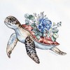 Sea Turtle Cross Stitch Kit with DMC Threads & Fabric,
