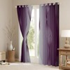 Homewish Gradient Purple and Greyish White Blackout Curtains Ombre 2