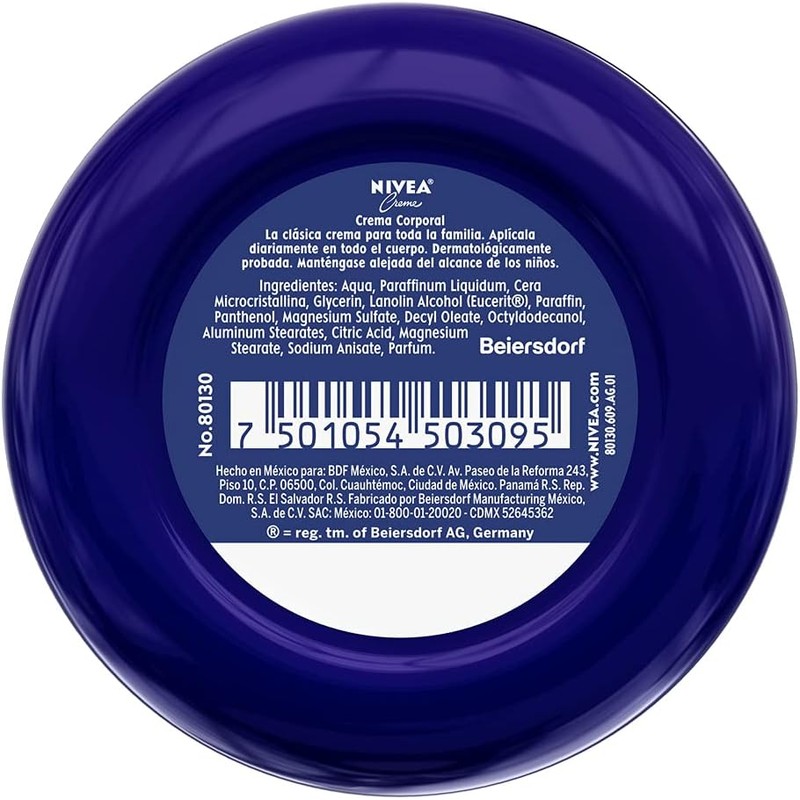 NIVEA Creme (100ml), crema humectante de larga duración para el