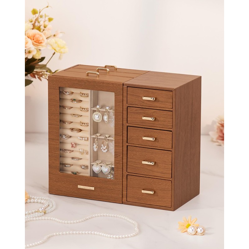 Homde Jewelry Organizer large for Dresser: Big Jewelry Box for