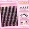 Doll Lash Clusters Manga Eyelash Extensions Cosplay Spiky Individual Lashes