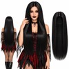 Halloween Long Black Straight Wig for Women - Halloween Fancy