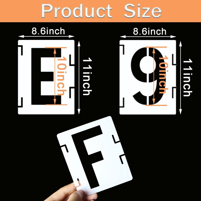 YEAJON 10 Inch Letter Stencils Symbol Numbers Craft Stencils, 42