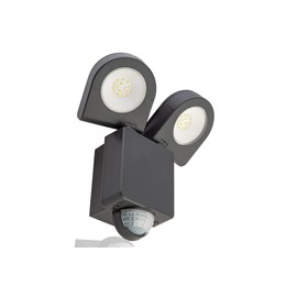 HUBER LED Spotlight with Motion Sensor 180° 18 W, 2400 lm, Matrix Lenses and Range Limiting, Wall Mounting, IP65, Anthracite