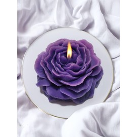 Peony Flower Shaped Candle with Scent, Soy Wax Blend Aromatherapy Candle, Gift Candle, Gifts for Women, Candles for spa, Stress Relief, Meditation, Wedding, Home Decor, Relaxing Atmosphere, (Red)
