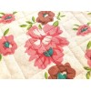 Pink Floral Quilted Gingham Placemat 19" X 13" 100% Cotton
