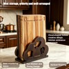 Teak Wood Book Cutting Board Set of 3 with Display
