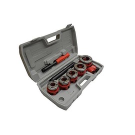 Manual Pipe Threading Die Set Pipe Threader (Includes 3/8", 1/2", 3/4", 1" and 1-1/4" BSPT Dies)