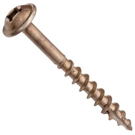 Centerline #8 x 1-1/2'' Washer Head Square X Fluted-Tip Wood Screws, Lube Finished, 100-Pack