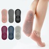 Thick Terry Non-Slip Cross-Strap Pilates Yoga Toe Socks Size/Black 3ea